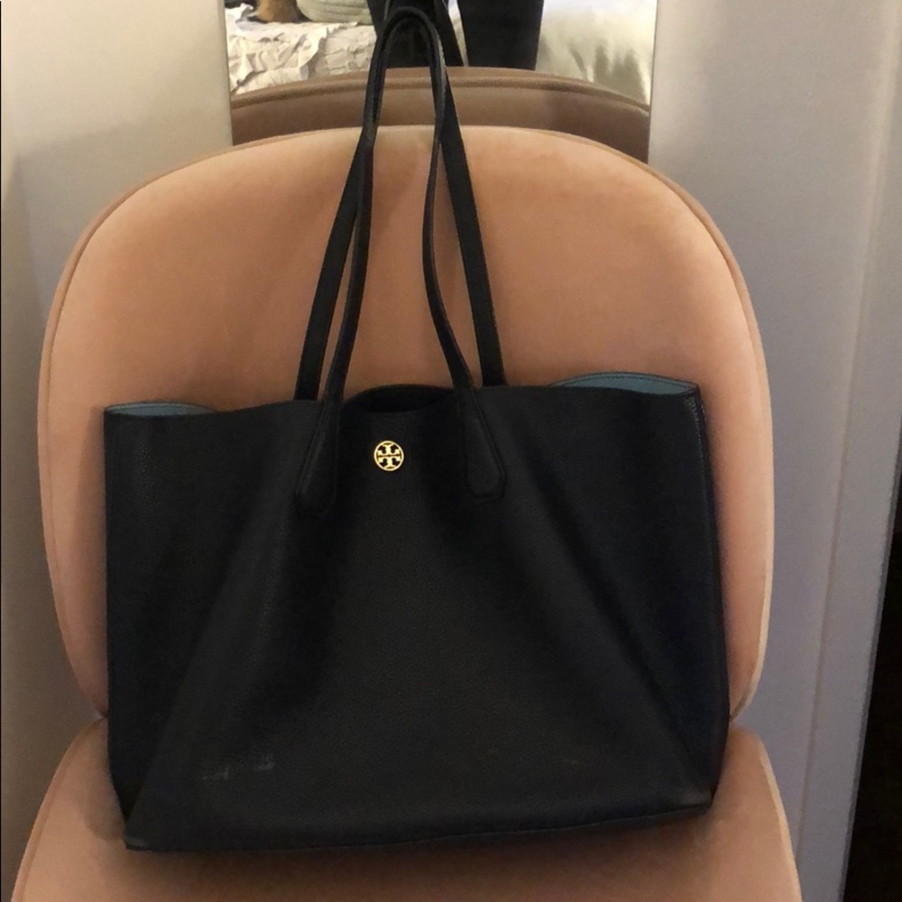 Navy Blue Tory Burch Tote